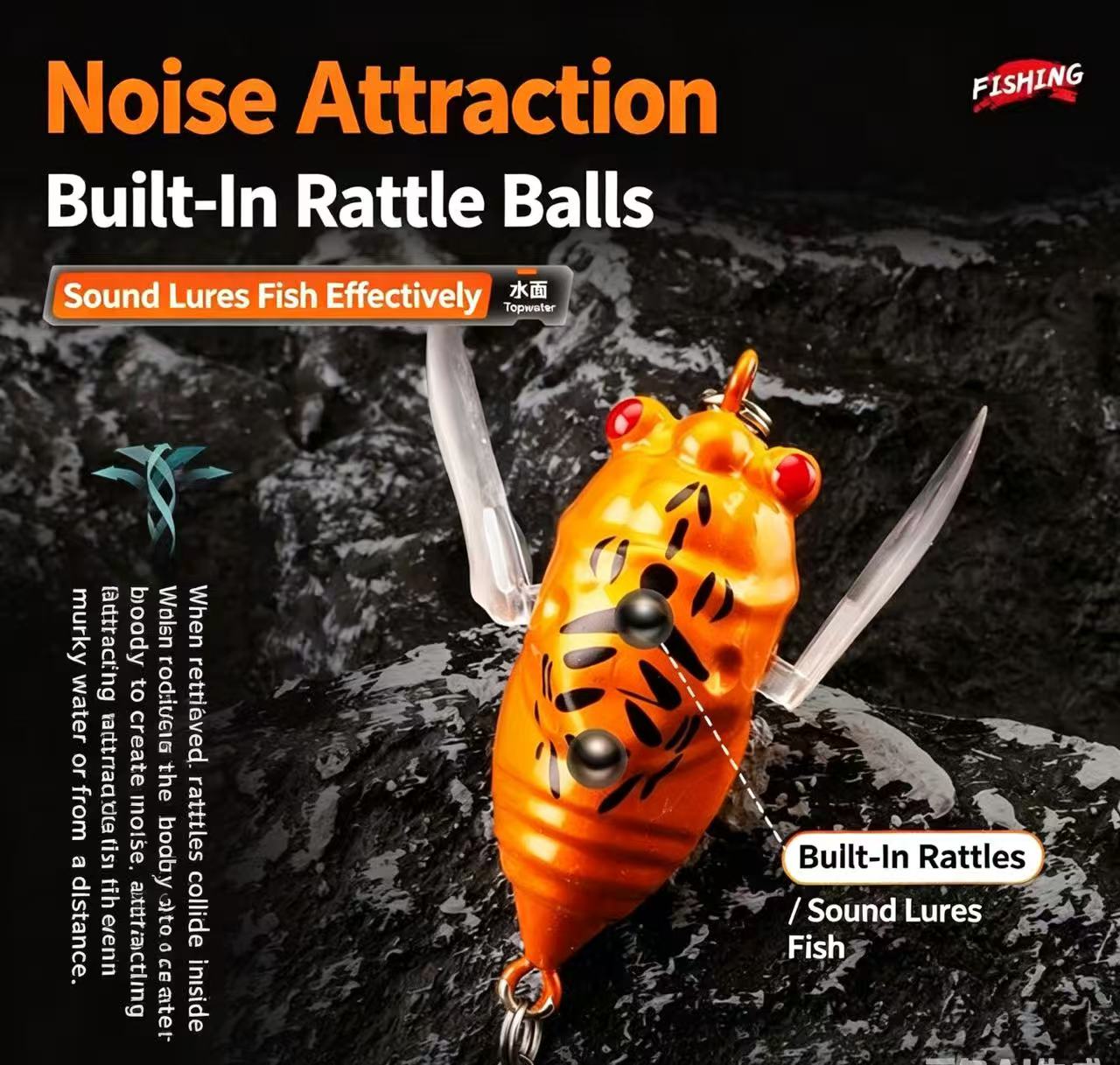 KodoStrike Cicada Surface Fishing Lure