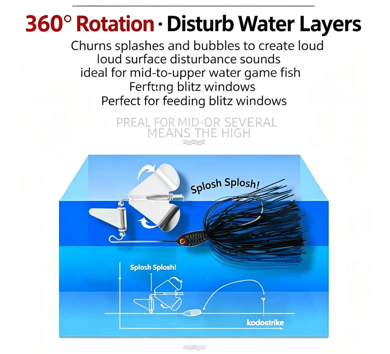 KodoStrike Buzz Bait Topwater Lure
